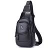 New Leather Men's Bag High-quality Chest Bag Shoulder Crossbody Bag with USB Cable, Essential for Travel and Work, Handbag iPad