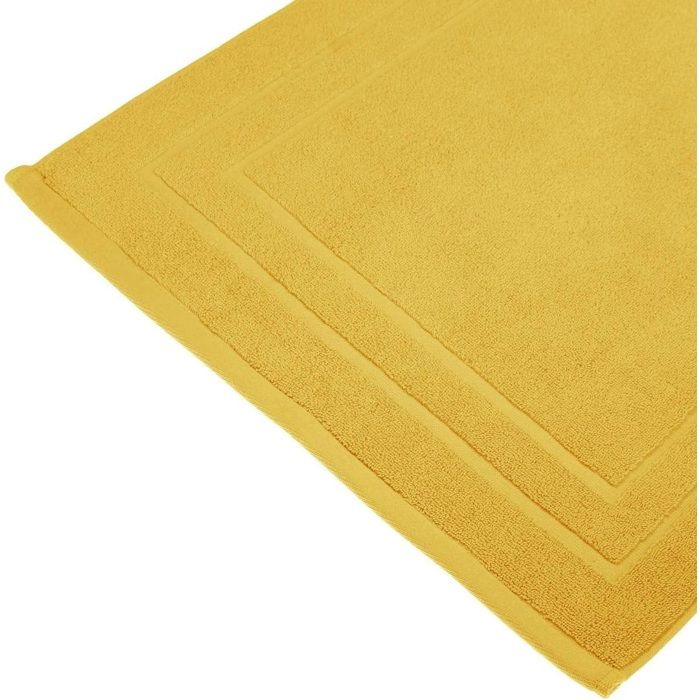 Tapis De Bain - Ocre - 50 X 70 Cm - 100% Coton - Lavable En Machine