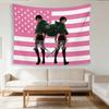 Attack On Titan Eren Levi Pink American Flag Tapestry Anime Fan Merch Wall Hanging for Bedroom Living Room Flat Print Decor