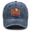Basketball MOM" Sunflower Print Adjustable Baseball Cap, Sports Flat Cap Cotton Sun Protection Sun Visor Leisure Snapback Sun Hat