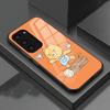 Cute Kakaos Cartoon Friends Phone Case For Samsung S26 S25 S24 FE S23 S22 S21 Plus S20 Ultra Note20Ultra Black Glass Cover
