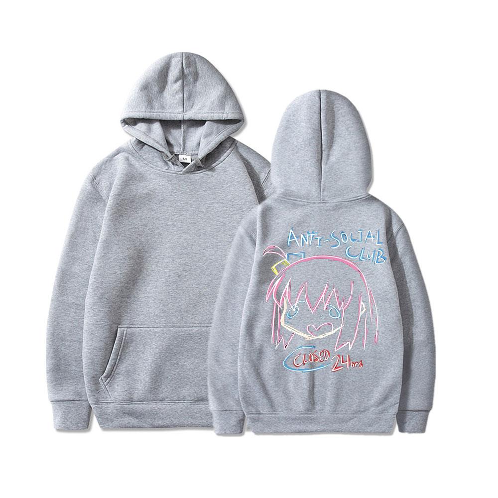 The Rock Printing Gotoh Hitori Hoodies Men Women Casual Personality Long Sleeve Cartoon Hoodies