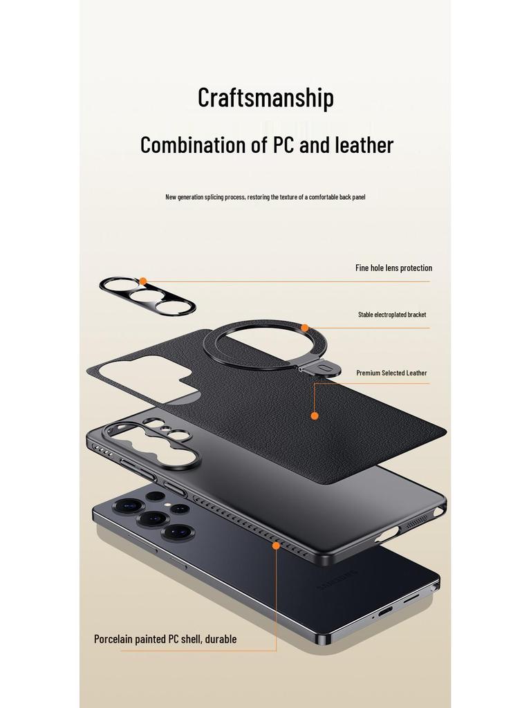 Samsung Galaxy S25 Ultra Magnetische Leder-Ständerhülle