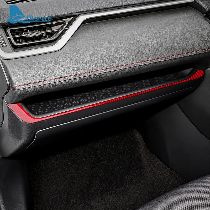 Real Soft Carbon Fiber Sticker For Toyota RAV4 XA50      2024 2025 LHD RHD Car Dashboard Decor Strip Trim