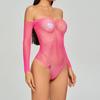 Women's Underwear Fishnet Bodysuit Sparkle Rhinestone Sexy Mesh Teddy Lingerie Erotic Costumes