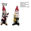Gothic Lawn Ornaments Halloween Skeleton Gnome Musician Resin Figurine, Hand-Painted Statue with Guitar Hand Painted Crafts Saxophone, Mini