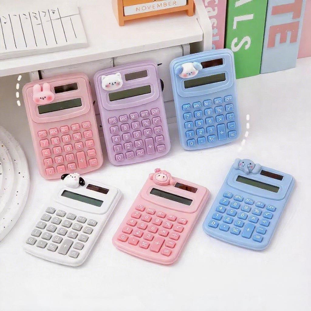 Portable Mini Cute Calculator Cartoon Digit Calculator Students Office School Supplies Stationery