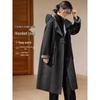Mohan Yimei 2025 Winter Double-Sided Hooded Wool Coat