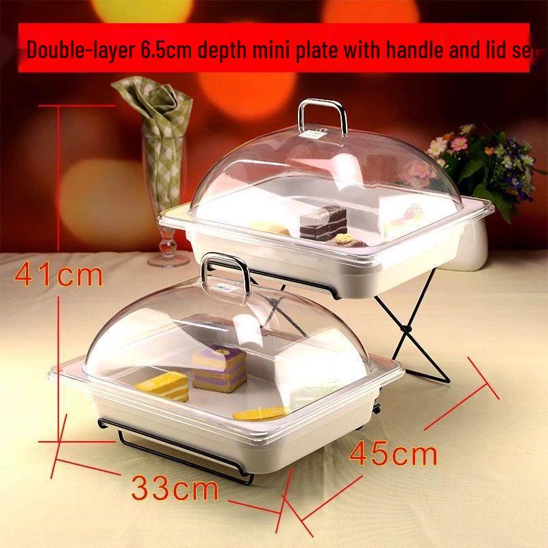 European Style Melamine Food Display Tray with Lid