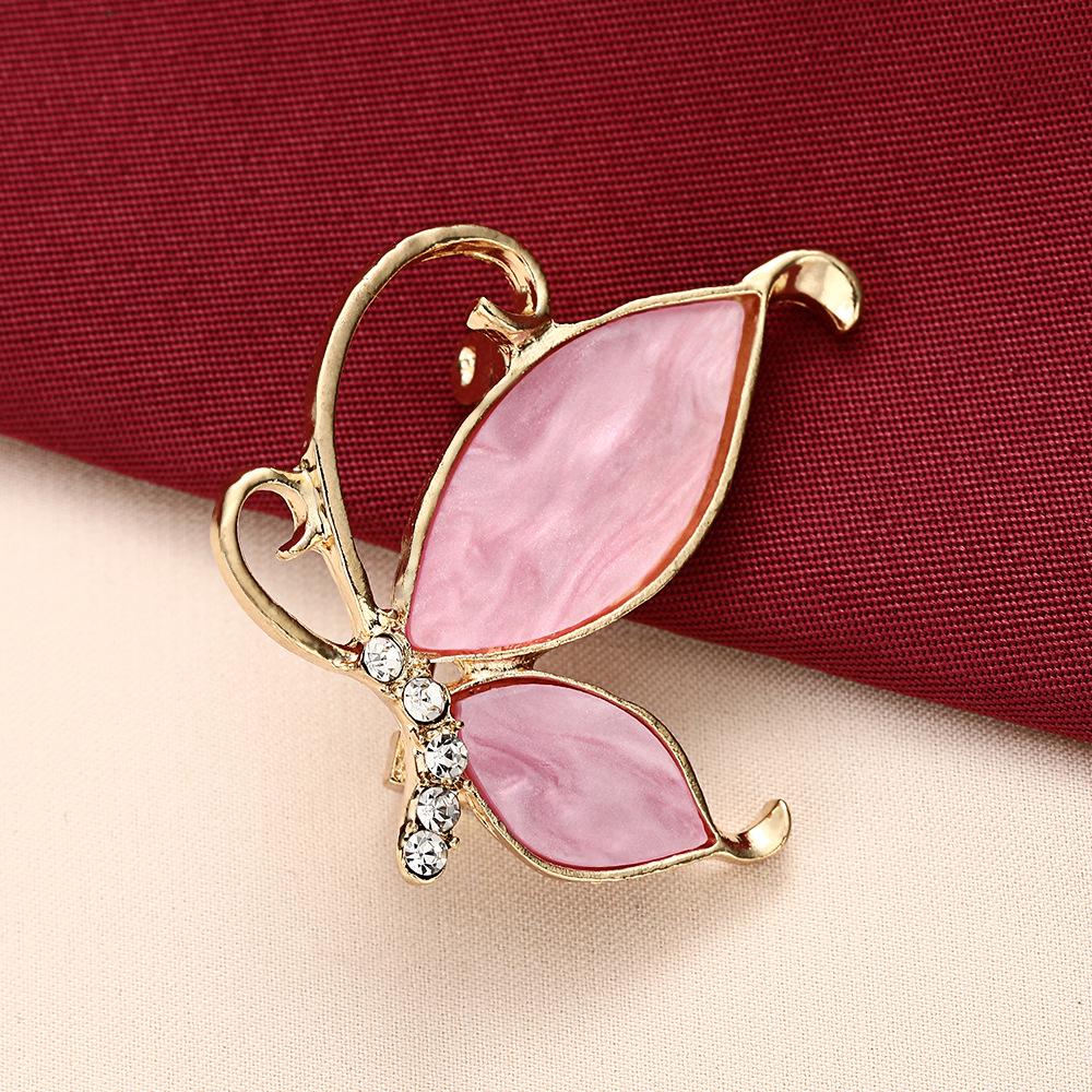 European & American Light Luxury Diamond-Encrusted Butterfly Brooch: Elegant, Fashionable, Versatile Clothing Accessory