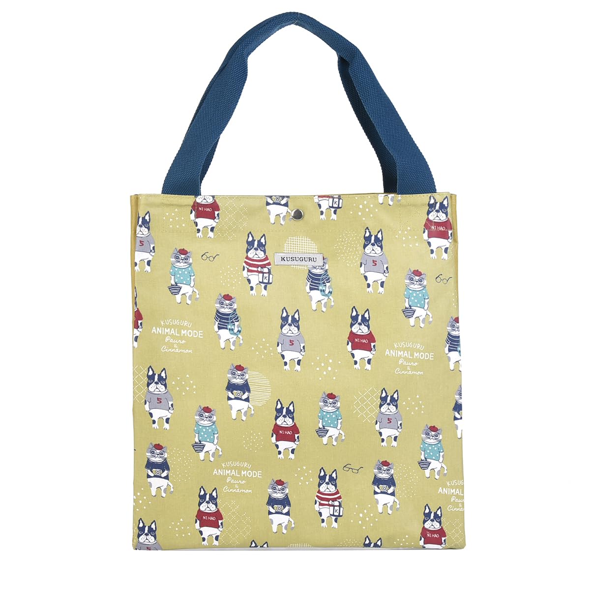 [Kusuguru Japan] Маленькая двойная сумка-тоут в животном стиле с виниловым покрытием MU