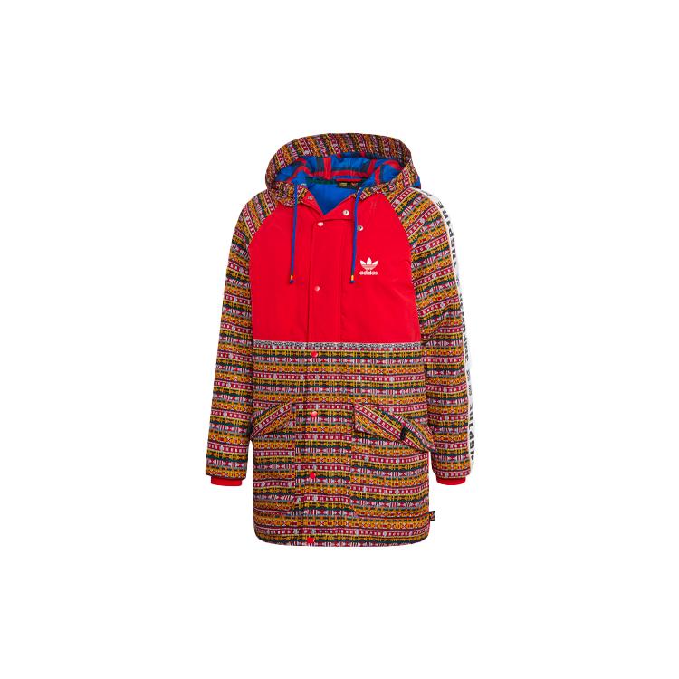 Мужские пуховики Adidas Originals, разноцветные, с капюшоном, средней плотности, EA2471 S