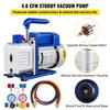 AC Vacuum Pump Manifold Gauge Set 4.8 CFM 5PA HVAC Vacuum Pump With Box