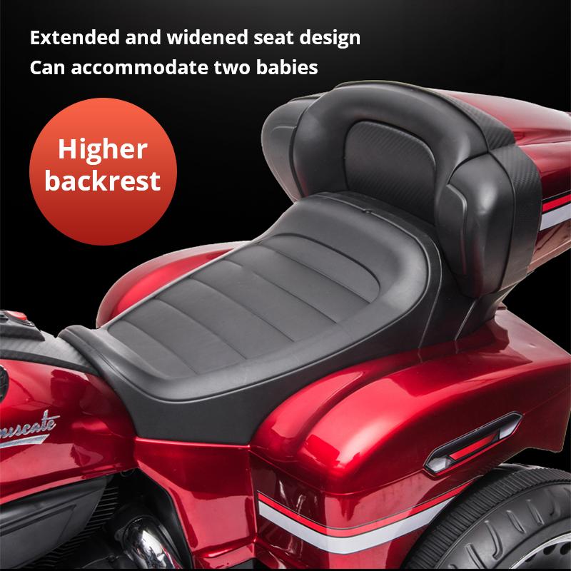 Children Dual Drive Electric Motorcycle Tricycle Oversized Toy Car Can Sit On Baby Battery Motorcycle
