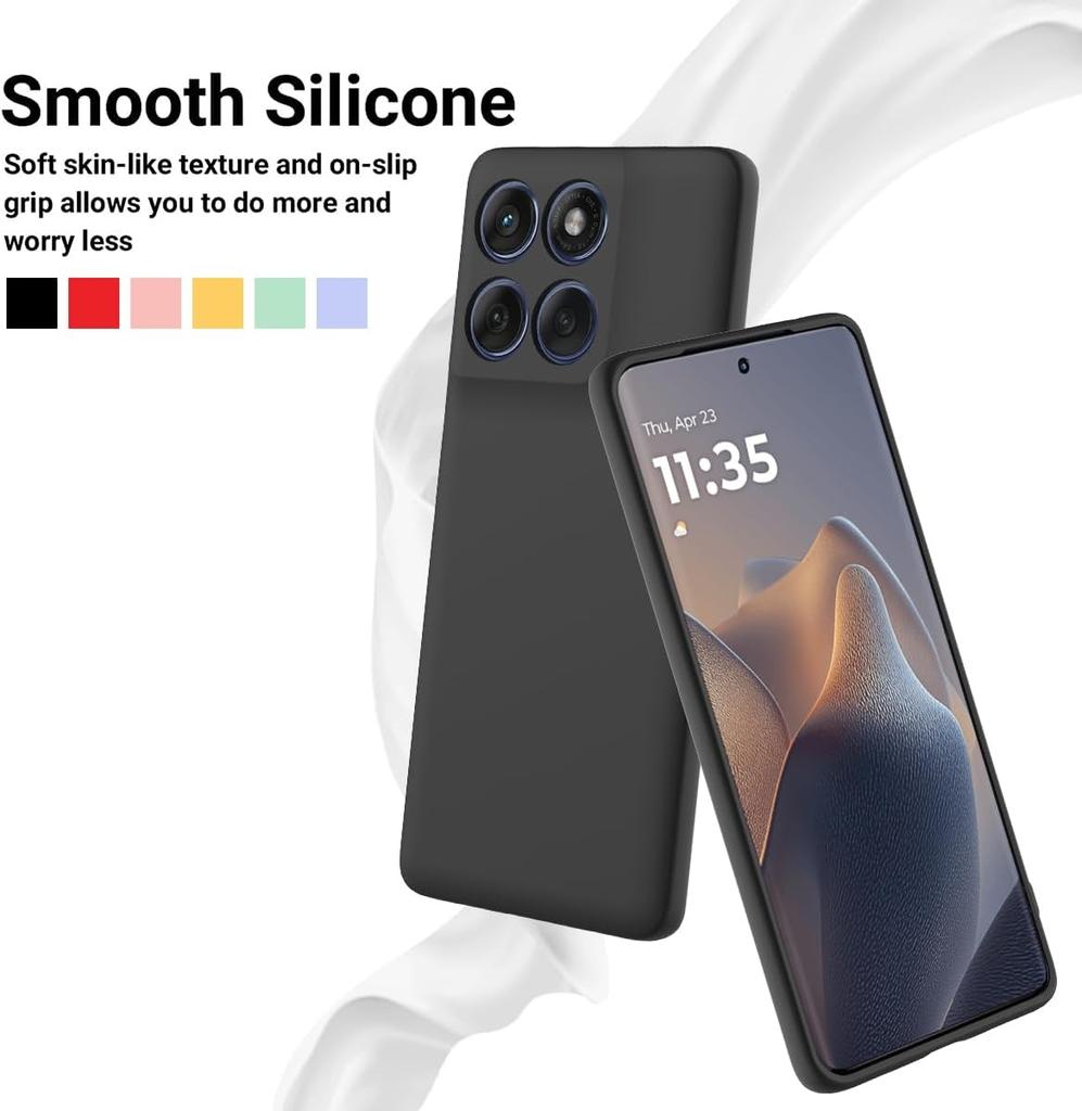 Funda Protectora de Silicona Líquida a Prueba de Golpes de Color Sólido para Teléfono Móvil MOTO Edge 70 60 50 Fusion Pro Ultra 60S