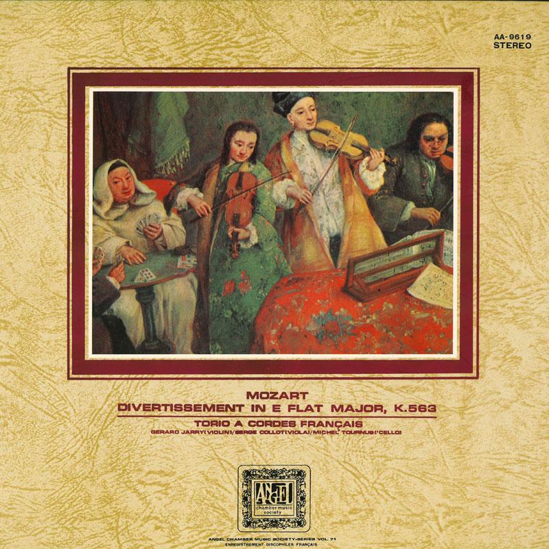 

Виниловая пластинка TRIO A CORDED FRANCAIS Моцарт Дивертисмент ми-бемоль мажор AA9619 ANGEL Япония Классика Б/У