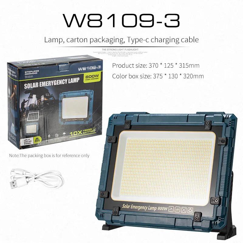 

Рабочие фары на солнечных батареях с бесконечным затемнением, большой емкостью, длительным сроком службы, многофункциональные напольные перезаряжаемые фонари