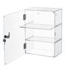Acrylic Display Case Transparent Cabinet Clear with Removable Shelves for