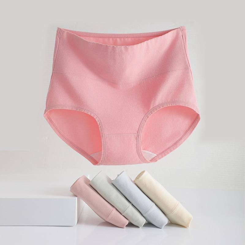 Ladies Spring and Autumn Cotton Anti  Bacterial Abdominal Hip High Waist Briefs