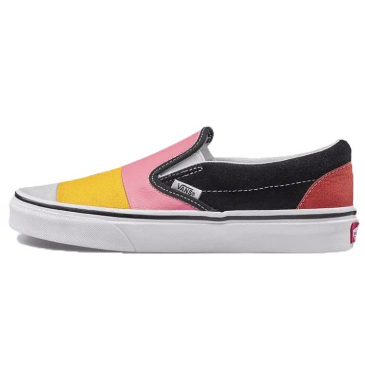 

Кроссовки унисекс слипоны Vans Classic в стиле пэчворк Разноцветные Разноцветные Настоящий белый VN0A38F7VMF