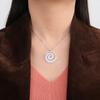 Meier Spiral round petal necklace stainless steel gold baroque aesthetic flower pendant chain