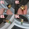 Car Tire Pressure Indicator Anti-dust Valve Cover Anti Theft Version Full Copper Core Car Tire Low Pressure Warning Cap Monitor