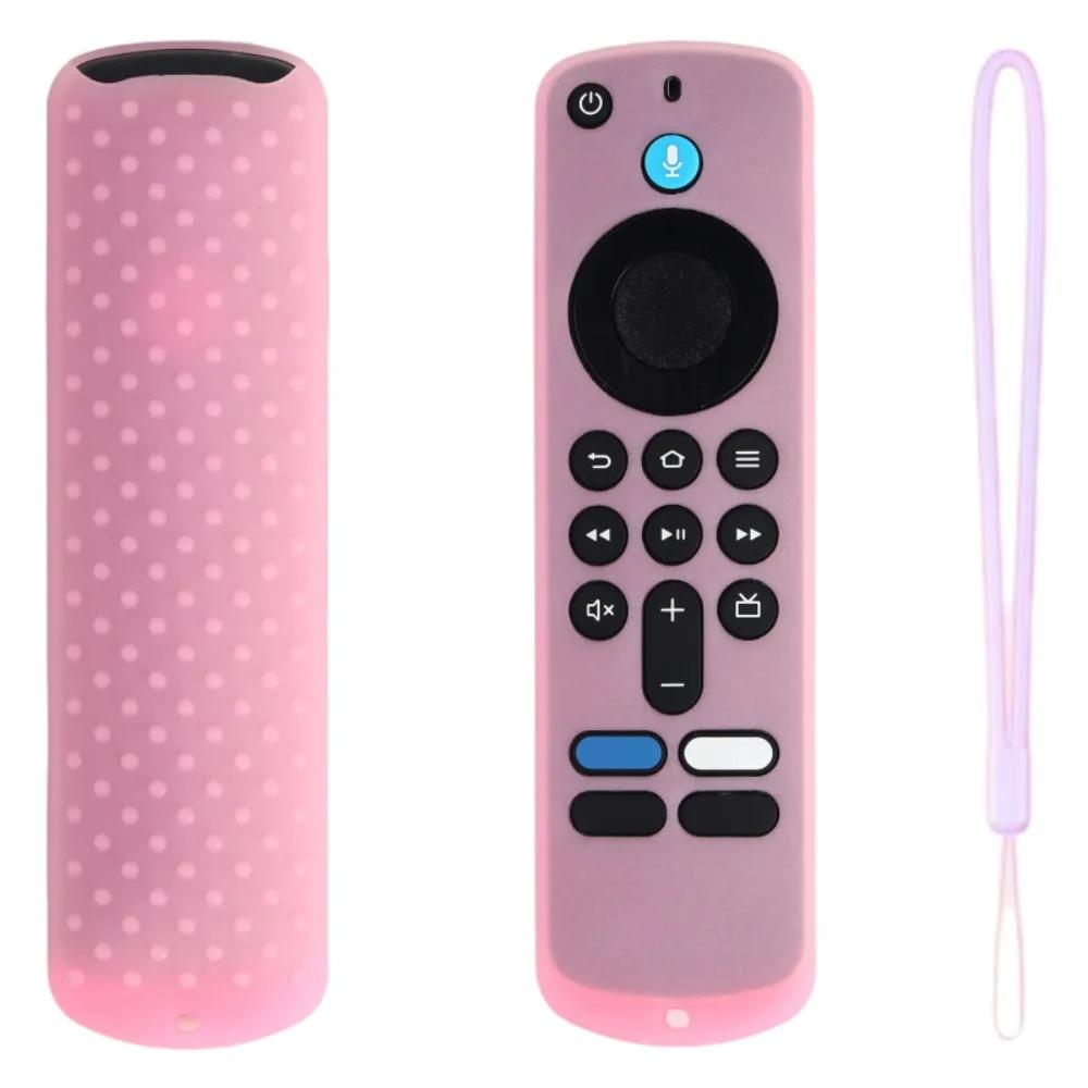 Silicone Protective Case with Lanyard Shockproof Soft Shell Remote Control Protector Cover for Amazon 2025 Fire TV Stick 4K/HD