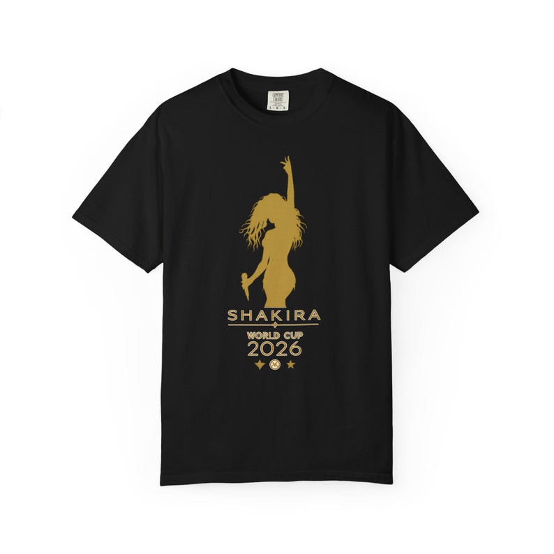 Moda de Verano Camiseta de Moda Hombres Mujeres Top Vintage Shakira Mundial 2026 Camiseta con Silueta Vintage Yo Shakira Día Día Concierto