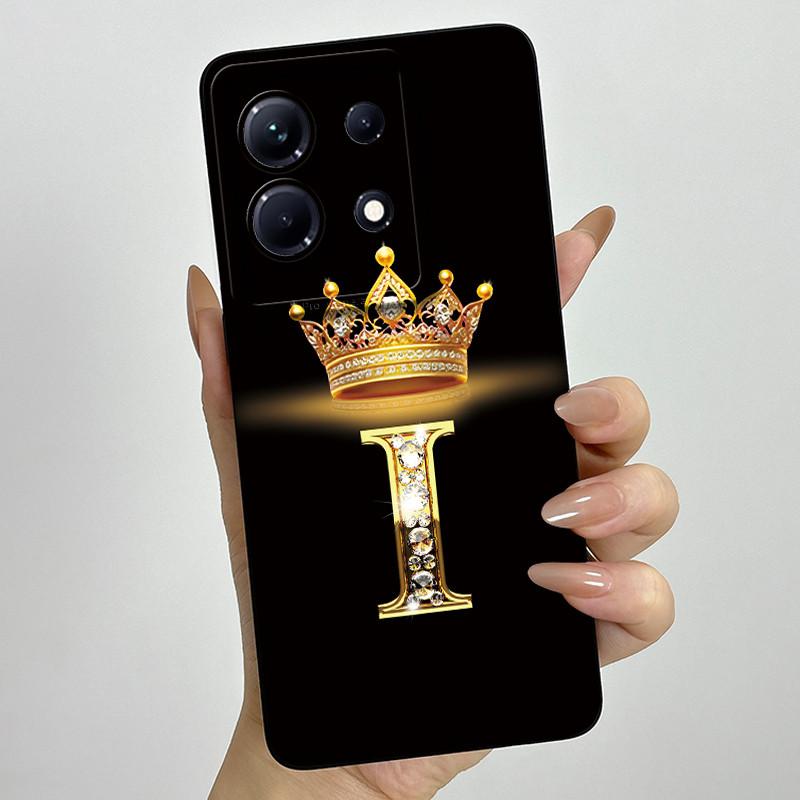 Dla Infinix Note 30 4G 5G Note30 Pro VIP 30i Modne Etui na Telefon z Inicjałami dla Pary Miękki Silikon TPU Osłona Ochronna na Obiektyw