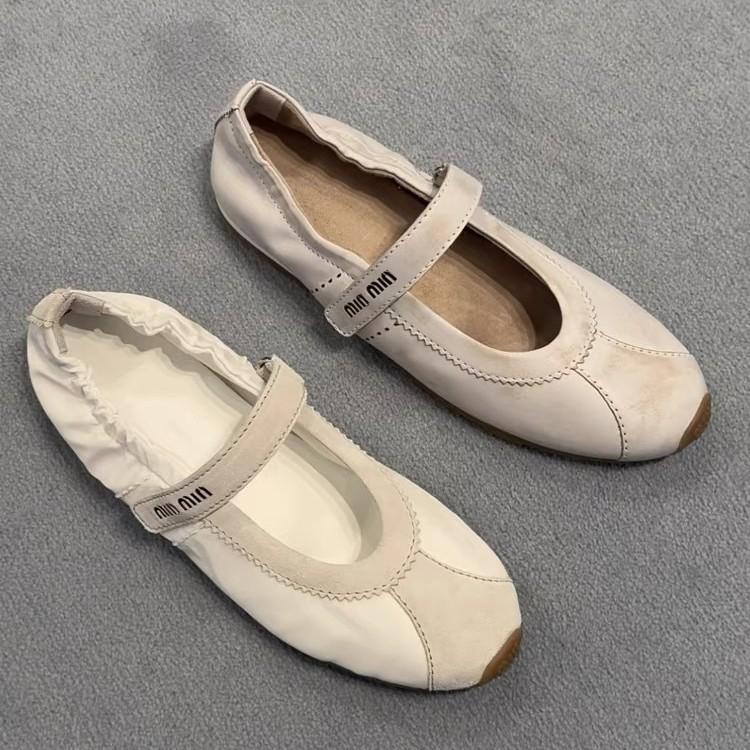 Nouvelle mode Mary Jane à semelle souple chaussures d'entraînement allemandes pour femmes printemps et automne mot Velcro chaussures de ballet décontractées