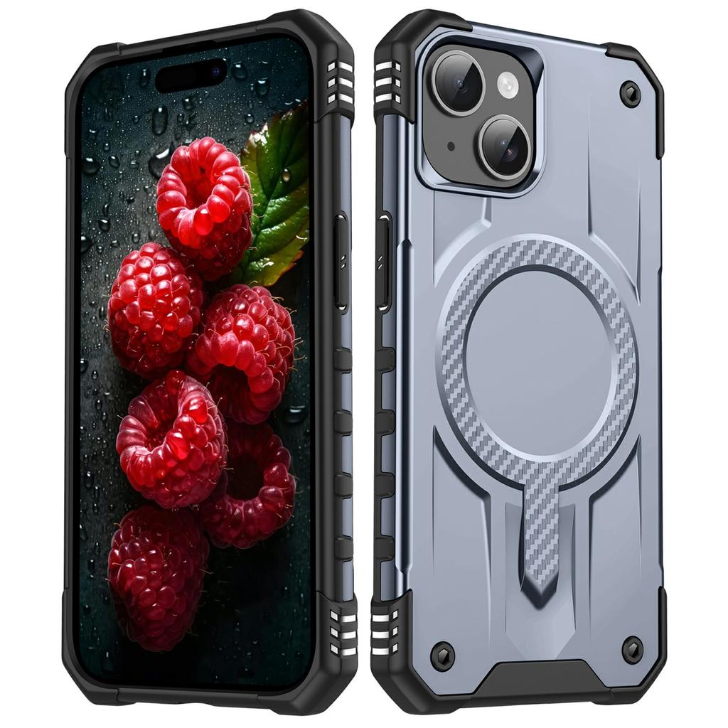 For iPhone 14 Case Compatible with MagSafe Four Corner Airbags PC+TPU Phone Cover