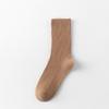 Female Autumn Pure Color Assorted Preppy Cotton Sweat Absorbing Breathable Tube Pile Socks
