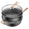 ZMR Maifan Stone Non-stick Flat-Bottom Wok Set