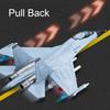 1:81 J-16 Fighter Model Toy Alloy Diecast Music Light Pull Back Launchable Missile Military Airplane Models for Boys Gifts