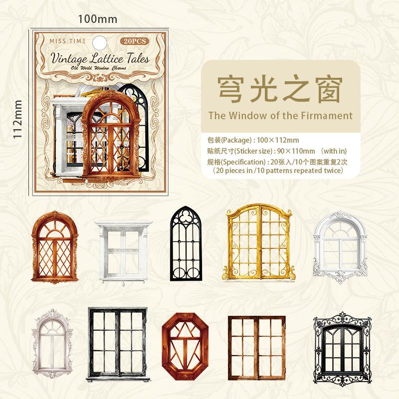 

20sheets/1lot Kawaii Scrapbook Stickers Grid Story Junk Journal Gold Planner Stationery Sticker Planner Decorative