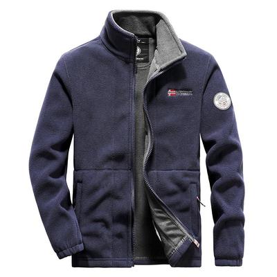 Veste polaire double face pour homme - Manteau décontracté d'extérieur Automne/Hiver 2022 (Style 2218)