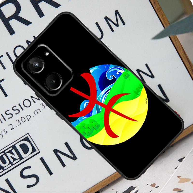 Amazigh Berber Flag For Realme 12 Pro Plus 9 10 11 GT5 C51 C31 C67 C55 C53 C35 C33 C30 C21Y C25s GT Neo 6 Case