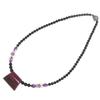 [Craftsman's Crafts Museum] African Coral Necklace - Coral, Amethyst, Crystal, Onyx - Length 47cm - Silver Fittings