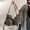 Fashion Tassel Underarm Bag Y2k Hot Girl Vintage Motorcycle Bag Tassel-decorated Women's Handbag Casual Versatile Commuter Bag