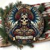 Vintage Halloween Skeleton Metal Sign Retro Aluminum Wall Art Gothic Home Decor Horror Gift