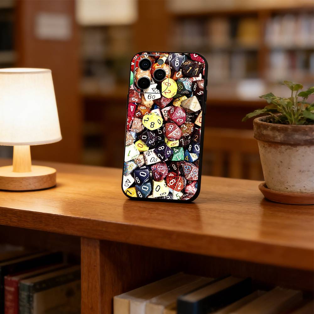 Dice Phone Case Silicone Soft For IPhone 17 16 15 14 13 12 11 X XR Plus Pro Max Plus