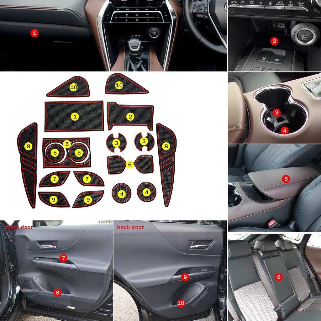 Auovo Toyota Harrier 80 Series Dedicated Pocket Mat Terrier Rubber Mat [MXUA8# AXUH8# R2.06