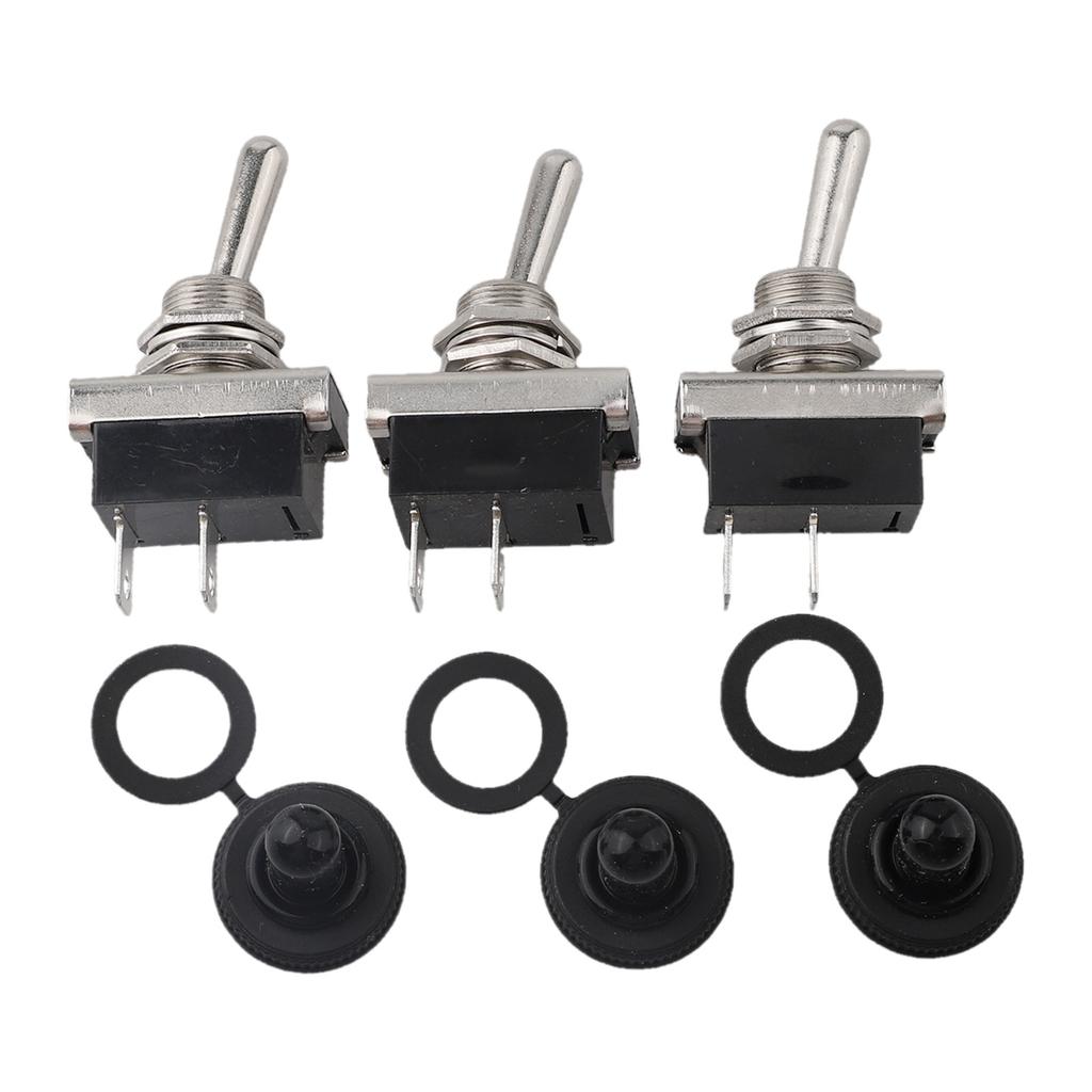 Electrical Toolkit Black, Silver Waterproof Switch 2 Position Electrical Switch Waterproof Switch Automotive Switch 12V Switch