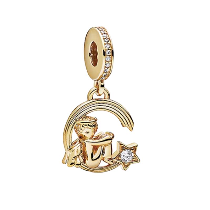 Nuevos Originales Brillantes Dorados Tortuga Serpiente Copo de Nieve Colgantes Charms Cuentas DIY Joyería para Mujer Regalo Cuentas Aptas para Pulseras