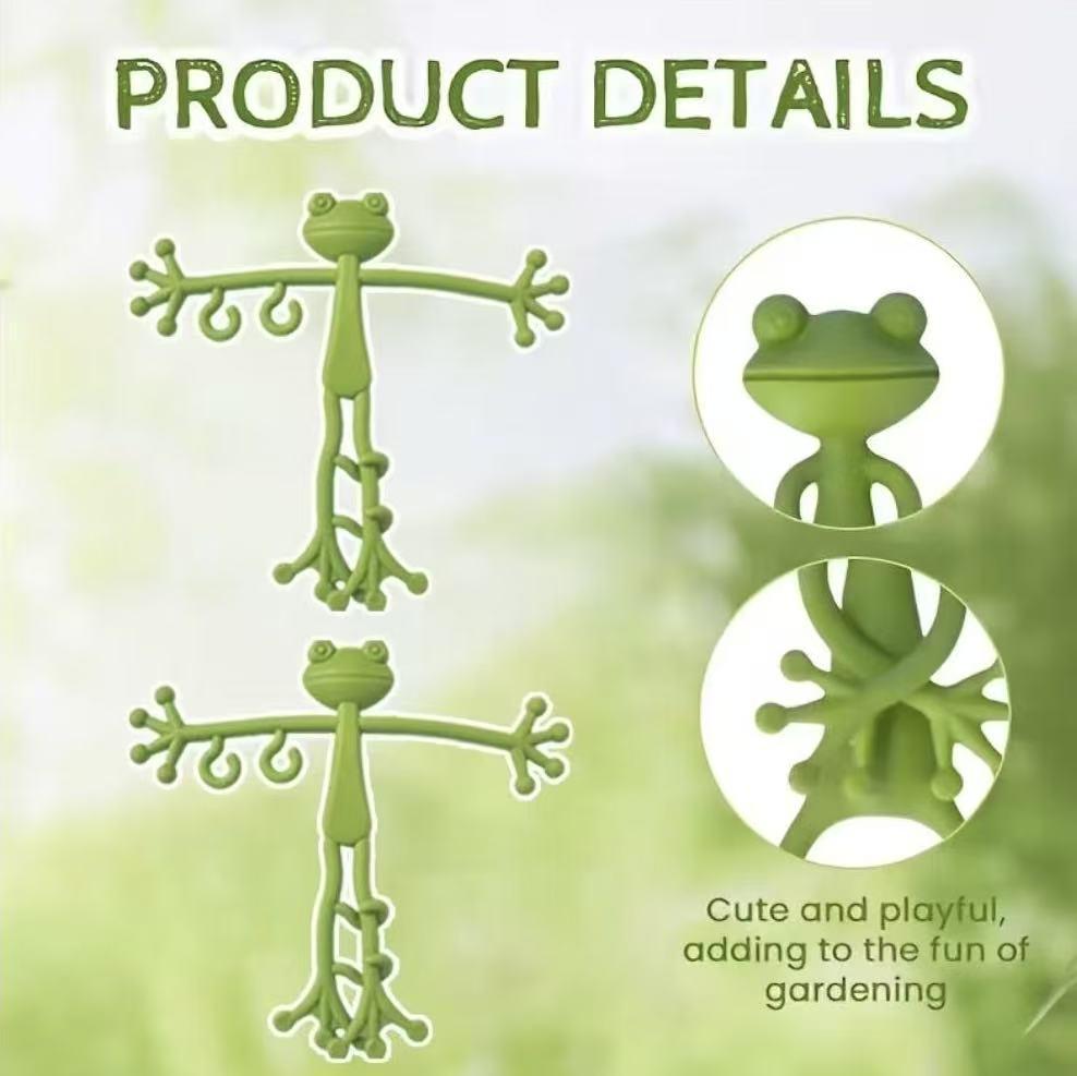 Frog-Shaped Plastic Plant Stand and Support Rack