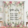2pcs 2D Flat Printing Window Drapes Enjoy Day Moments Memories 100% Polyester Fabric Without Electricity Seasonal Party &