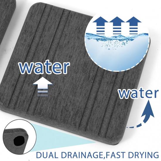 3PCS Water Absorbing Stone Tray, DryingNeat Diatomite Stone Sink Tray, Tant Dry Sink Coasters, Kitchen Sponge Hand Soap Holder, Countertop Fast