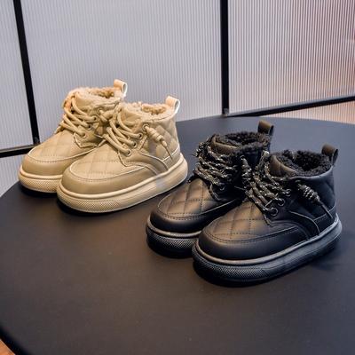 Kinder, Männer, Frauen und Kinder Wasserdicht und rutschfest Baby Schnee Baumwolle Winter gefütterte verdickte thermische Baumwollstiefel Schneestiefel