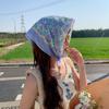 Women's Summer Floral Cotton & Linen Scarf - Breathable Fashion Headband & Neckerchief
