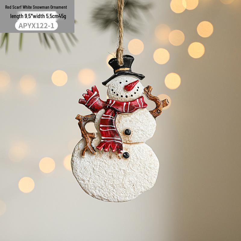 Colorful 3D Retro Bell Resin Ornament - American Cartoon Style Christmas Hanging Decoration